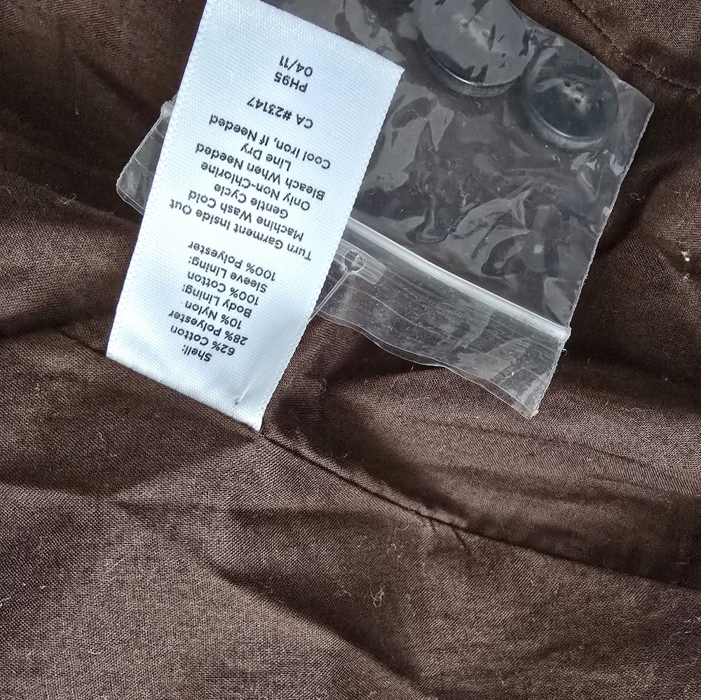 NWOT TALBOTS Brown Waxed Barn Jacket - Picture 6 of 8